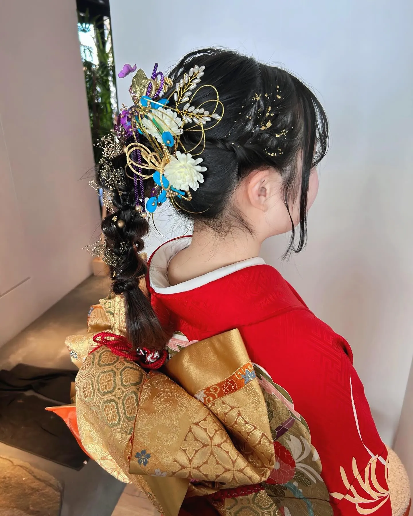 編みおろしヘア✨金箔✨