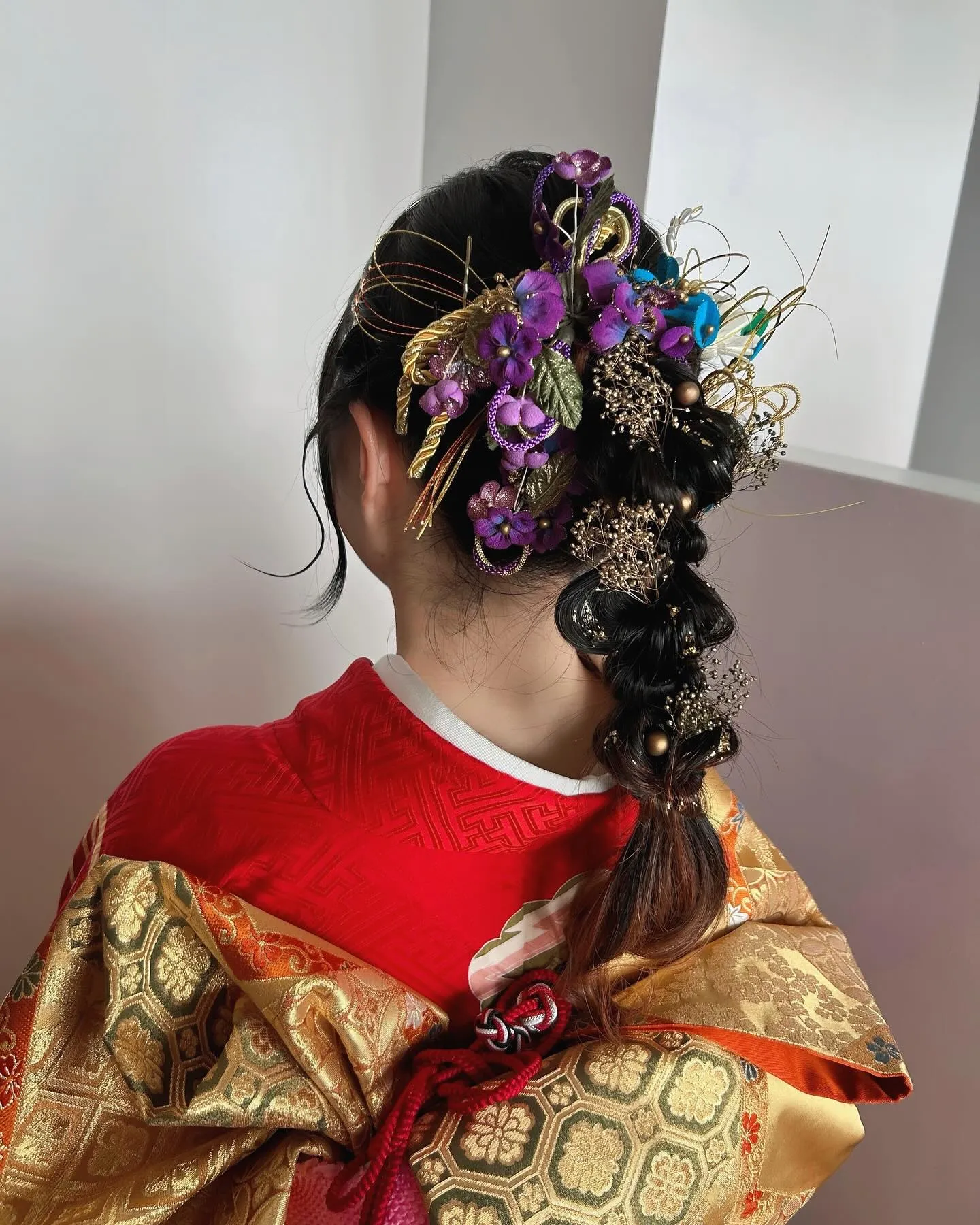 編みおろしヘア✨金箔✨