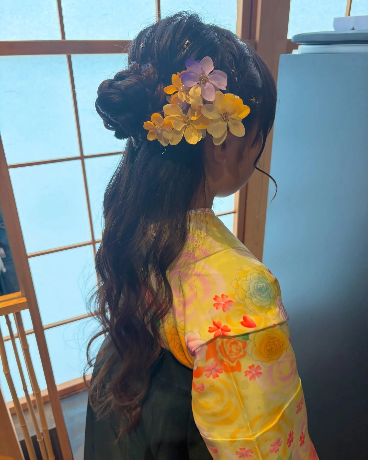 袴ヘア 定番のハーフアップ♡