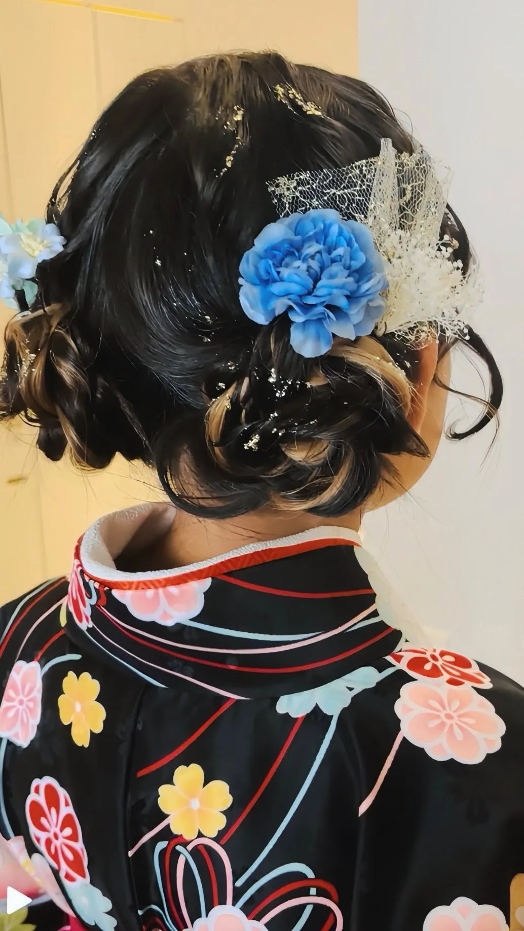 ふわふわツインお団子ヘア🩵