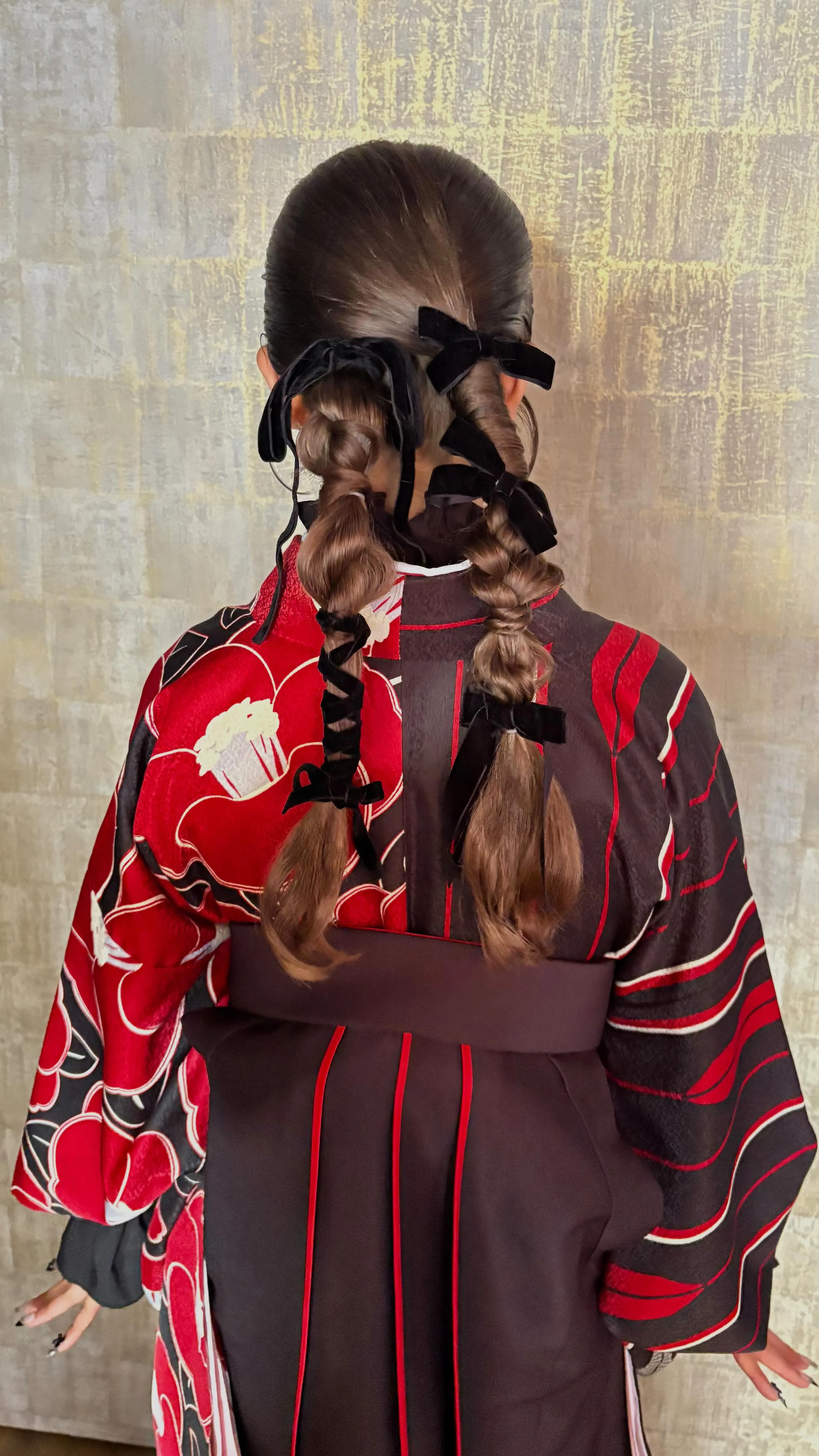 小学生卒業式 お友達と一緒に袴を着て撮影♡