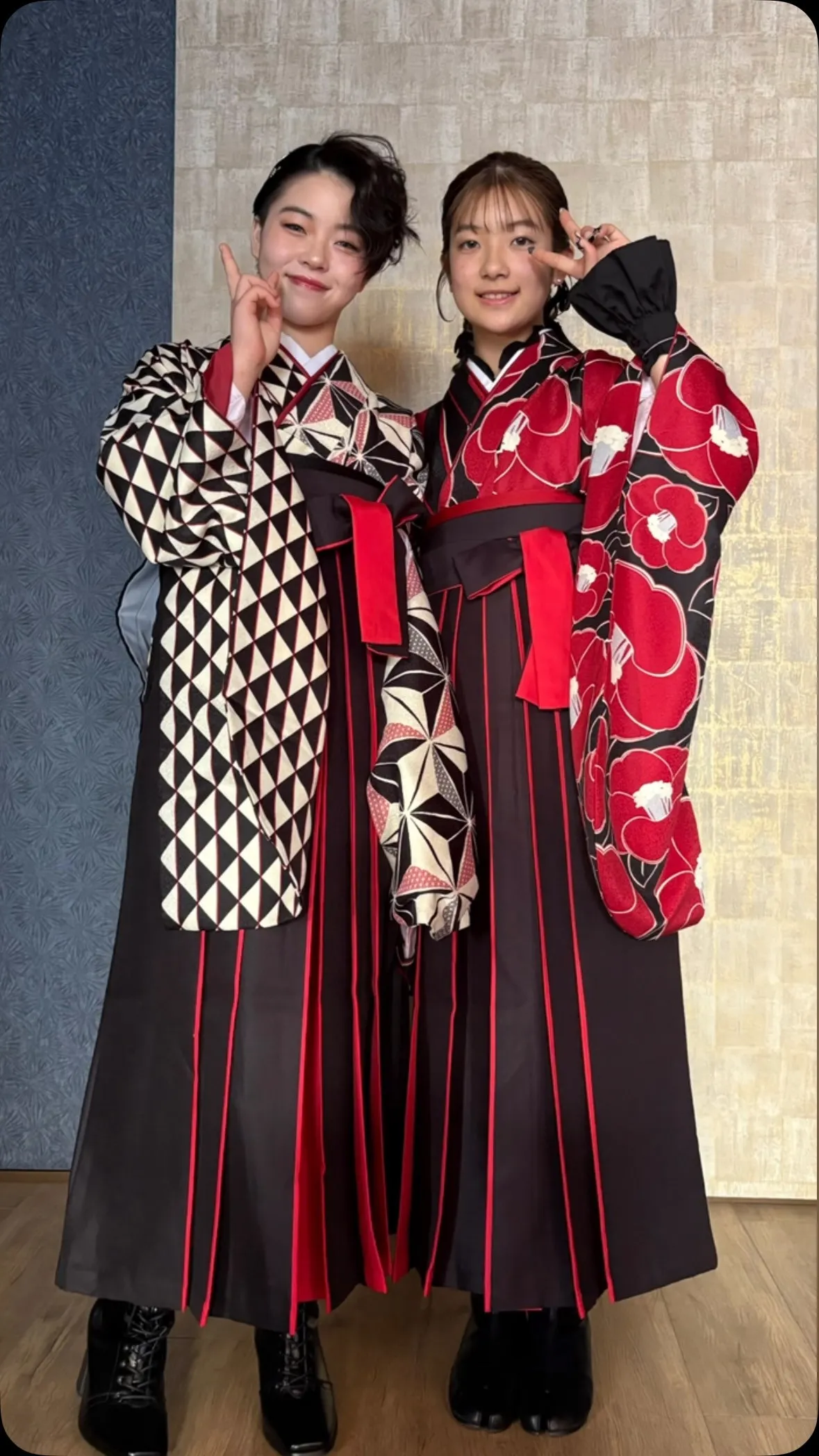 卒業記念に袴で撮影！
